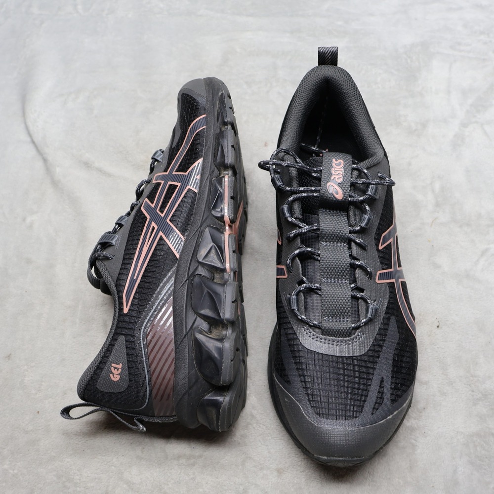 Asics Womens 12 Running Shoes Black GEL-QUANTUM 180 6 Mesh Cushioned Athletic
